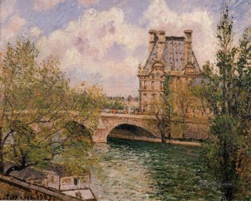  1902 Lienzo - el pabellón de flor y el puente real 1902 Camille Pissarro Paisajes arroyo